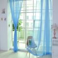 1 Pcs Pure Color Tulle Door Curtain Panel Sheer Scarf Valances Living Room Window Finished Curtains For Bedroom Rideaux Drapes. 