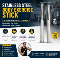 Stainless Steel Stick with Body Exercise (Size: 10.5 +10.5 = 21 inch Weight: 410 Gram).