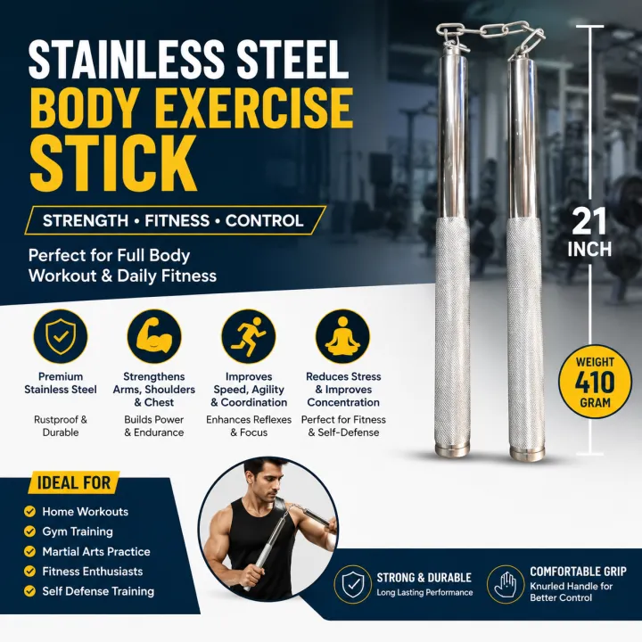 Stainless%20Steel%20Stick%20with%20Body%20Exercise%20(Size:%2010.5%20+10.5%20=%2021%20inch%20Weight:%20410%20Gram)%20-%20Image%203