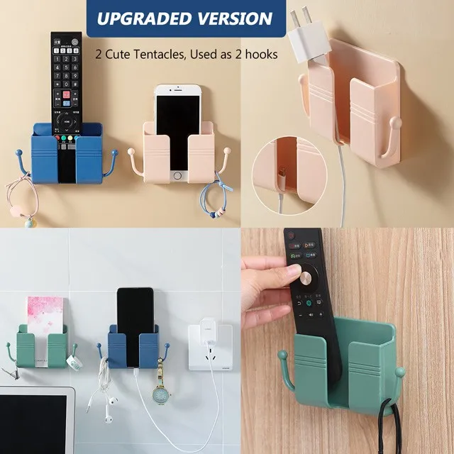 Wall%20Mounted%20Organizer%20Storage%20Rack%20Plastic%20Self%20Adhesive%20Remote%20Control%20Mobile%20Phone%20Charging%20Plug%20Wall%20Holder%20Stand%20Bracket%20-%20Image%202