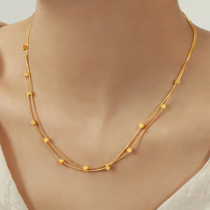 Flowers,%20the%20same%20fashion,%20bead%20chain,%20necklace,%20Queen%20Mother's%20personality,%20versatile,%20titanium%20steel,%20delicate%20temperament,%20double-layer%20clavicle%20chain%20-%20Image%203