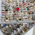 PUSHI Jewelry Men and Women Mix Lot Ring Accessories Bulk Wholesale Cheap Yiwu Personality Geometry Flower Alloy Fashion in Bulk. 