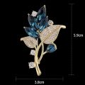 Fashion Plant Series Crystal Brooches Women Clothing Coat Jewelry Party Accessories. 