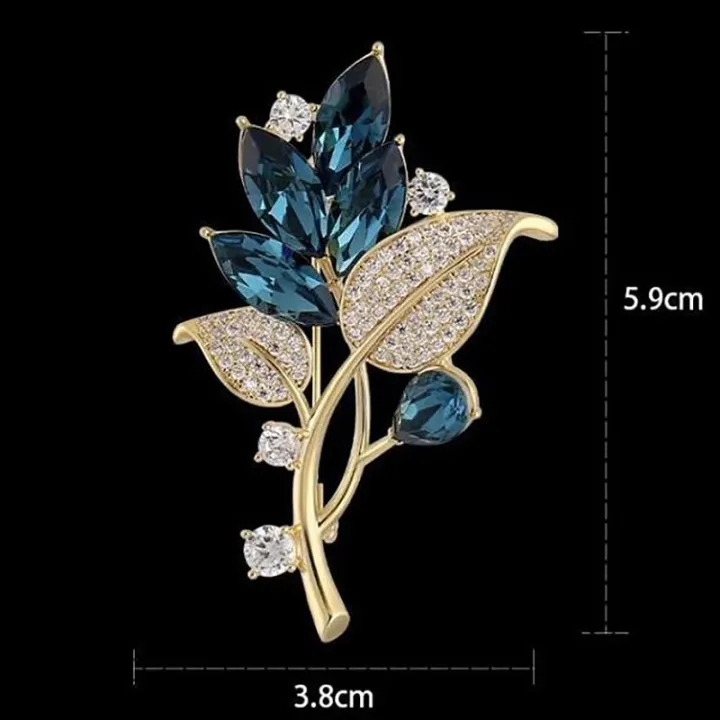 Fashion%20Plant%20Series%20Crystal%20Brooches%20Women%20Clothing%20Coat%20Jewelry%20Party%20Accessories%20-%20Image%205