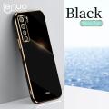 Luxury 6D Plating Soft Casing Silicone Square Frame Phone Case For Huawei Nova 7 se Phone Case Shiny Bling Back Cover Coque.