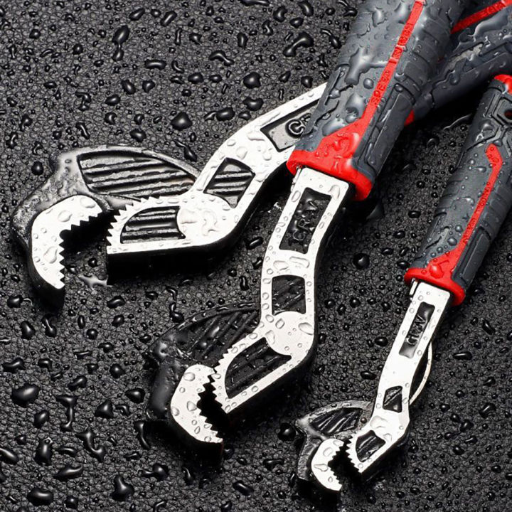 GC Industrial Grade Multifunctional Self-locking Pipe Wrench Tool Water Pipe Nut Wrench Adjustable 6" 8" 10" 12" Wrench With Anti-slip Handle Self-Adjusting Wrench