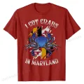 I Got Crabs In Maryland Day Blue Crab T-Shirt Cotton Casual Tops Shirts Slim Fit Men T Shirt. 