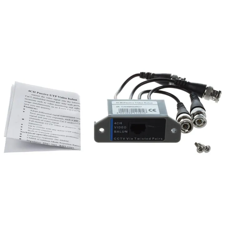 4X%204-Channel%20Video%20Balun%20BNC%20UTP%20CAT5%20Transmitter%20for%20CCTV/%20Surveillance%20Camera%20Trend%20-%20Image%203