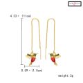 Unique Little Bird Drop Long Hanging Hummingbird Earrings For Women.