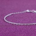 AA016272 Thin Silver Plated Shiny Anklet For Women Cute Anklet Bracelet Girls Friend Chain Anklets. 