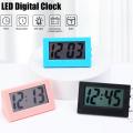 Mini LCD Digital Clock Portable Table Electronic Clock For Living Room Bedroom Decor Home Office Desktop Time Display Mute Clock. 