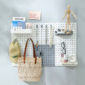 DIY Punch-free Hole Board Rack Wall Mount Storage Rack Organizer Pegboard Hole Board Hook Rack Organizer Kitchen Wall Shelf. 
