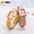 SKMEI 1400 Fashion Casual Style Watch Women Rhinestone Stainless Steel Waterproof Quartz Watch Golden.