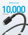 Anker 322 PowerLine USB-A to USB-C Braided Nylon Cable 3ft/0.9m USB 2.0 Fast Charging for USB-C Phones, Tablets and more (A81H5). 