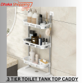 3 TIER TOILET TANK TOP CADDY, WALL MOUNTED ORGANIZER, BATHROOM ORAGNAZER-- Belizzi. 