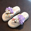 Summer new non-slip children's flip-flops girls fashion beach shoes pinch sandals female flowers slippers women wear.