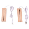 Wooden Led Lamp Base USB Cable Switch Night Light 3D Led Night Lamp Base Nicl.