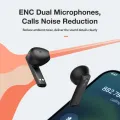 BlitzWolf BW-FPE1 TWS bluetooth Earphone 1.7CM Ultra Thin Portable Earbuds 13mm Large Driver HiFi Stereo ENC Dual Mic Half in Ear Headphone - Black. 