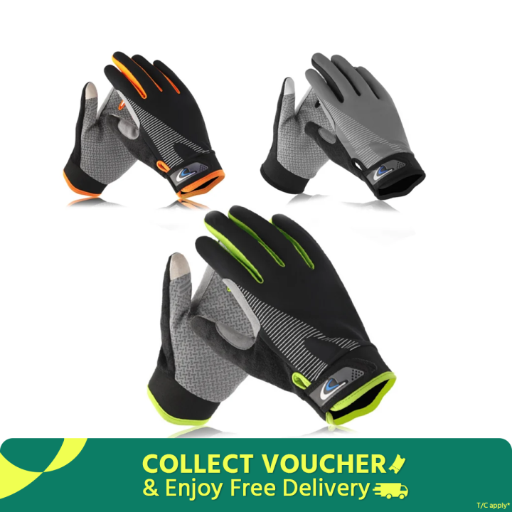 Anti-Slip Cycling Gloves Cricket Batting Gloves with TouchScreen Quality fabrics for Motor Bike Gloves Sports Shockproof Full Finger Breathable Glove for Men Woman
