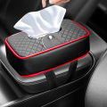 SL Car Tissue Holder PU Leather Backseat Tissue Case With Adjustable Strap Wipes Dispenser Interior Parts. 