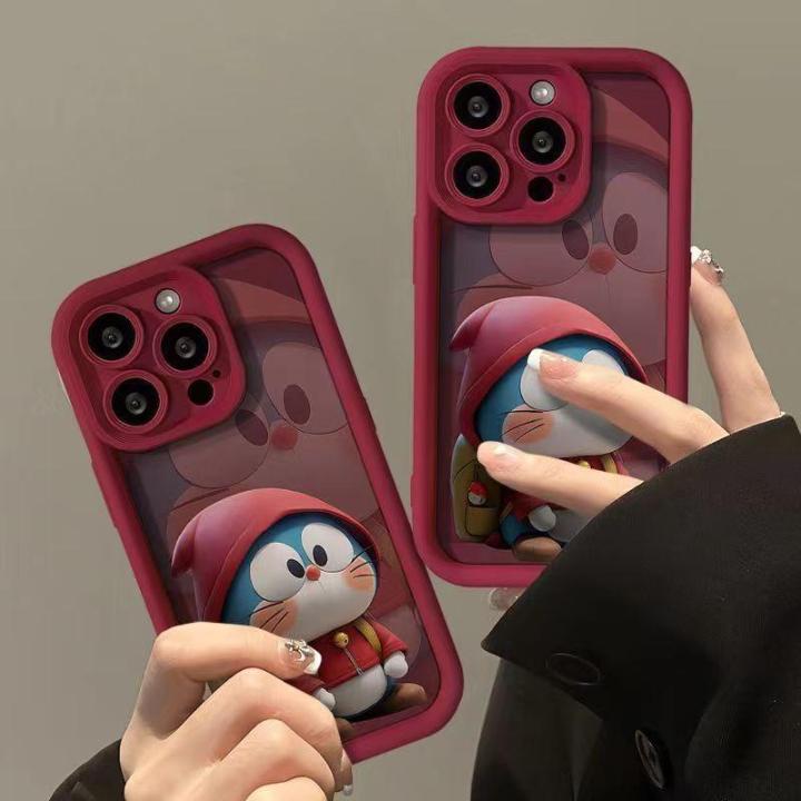 Cellphone%20Case%20For%20iPhone%2011%2012%2013%2014%20PRO%20MAX%2012%2013%20MINI%20Phone%20Casing%20Angel%20Eyes%20Cartoon%20Doraemon%20Cute%20Soft%20Popular%20Matte%20Full%20Protection%20Anti-falling%20TPU%20Back%20Cover%20Shockproof%20-%20Image%202