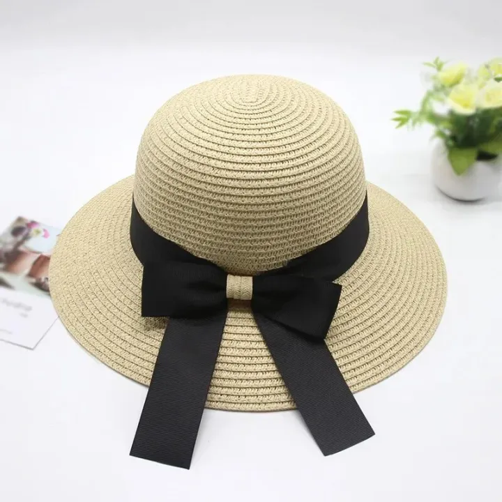 Bucket%20Hat%20Panama%20Fashion%20Straw%20Hat%20Women's%20Summer%20Hats%20Shade%20Sun%20Protection%20Outdoor%20Beach%20Vacation%20Hat%20Beach%20Cap%20Casual%20-%20Image%206