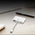 FB Lightning iOS OTG 5 in 1 Card Reader FB-OTG21 Data Transfer Charging Reader Support CF SD TF No need APP for iPhone iPad.
