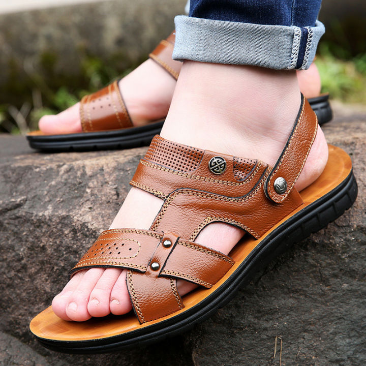 Sandals,%20men's%20leather%20beach%20shoes%20for%20summer%20wear,%20men's%20non-slip,%20waterproof,%20durable,%20and%20dual-purpose%20slippers%20-%20Image%203