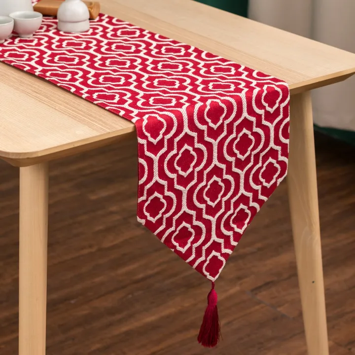 Elegant%20Turquoise%20Table%20Runner%20Jacquard%20Bed%20Runner%20with%20Tassels%20Red%20Tablecloth%20Narrow%20for%20Home%20Party%20Wedding%20Dining%20Table%20Decor%20-%20Image%205