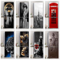Black Cool Refrigerator Stickers Full Door Mural Cover Adhesive PVC Photo Wallpaper Sticker for Fridge Kitchen Decor Waterproof.
