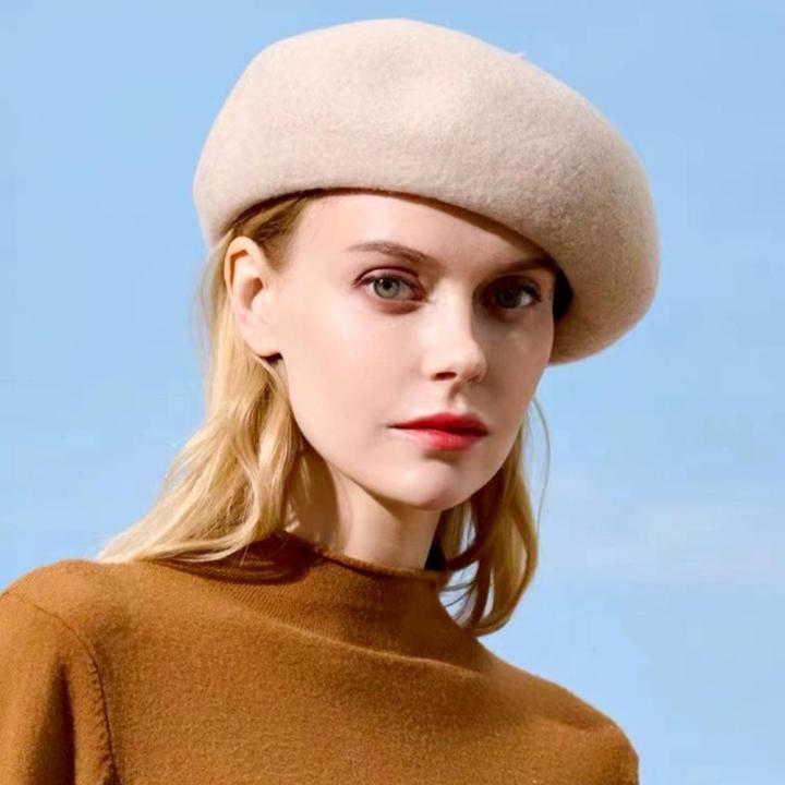 100%25%20Wool%20Beret%20Hat%20Women%20Winter%20Thick%20Warm%20French%20Hat%20Girls%20Solid%20Color%20Autumn%20Berets%20Caps%20Hats%20For%20Women%20Flat%20Cap%20Felt%20Berets%20-%20Image%205