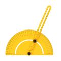 Plastic Protractor Angle Finder Measure Ruler Goniometer Articulating Arms Template Tool for Handymen Builders Craftsmen 180 Degree 25cm Rule Gauge Inch Metric. 