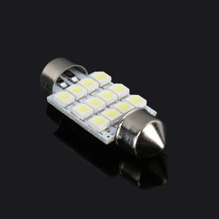 White%20LED%20Car%20Bulb%2031mm%20Festoon%2012%20SMD%20Dome%20Map%20Interior%20Light%20Lamp%20DE3175%20-%20Image%208