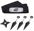 Kit Naruto Accessories  Kunai Shuriken Bandana Head Band Toy. 