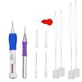 Embroidery Stitching Punch Needle Embroidery Pen with Plastic Box for Embroidery Threaders DIY Sewing, 3 Sizes. 
