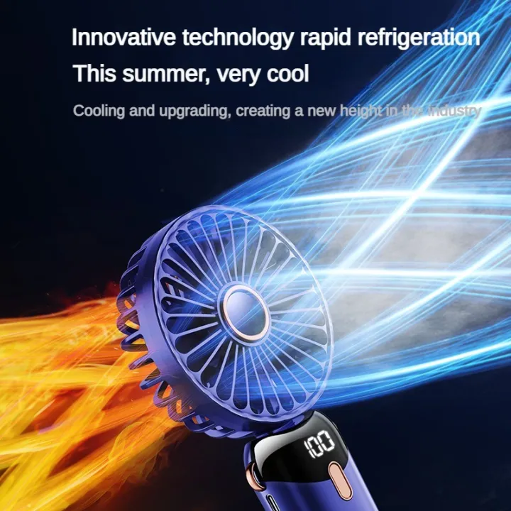 3000mAh%20Handheld%20Mini%20Fan%20Foldable%20Portable%20Neck%20Hanging%20Fans%205%20Speed%20USB%20Rechargeable%20Fan%20with%20Phone%20Stand%20and%20Display%20Screen%20-%20Image%203