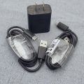 For Motorola 18W US Turbo Fast Charger Wall Power Adapter 100CM Micro/Type C Cable For Moto Edge+ E5 Plus Z Z2 Z3 Play G30 G53. 
