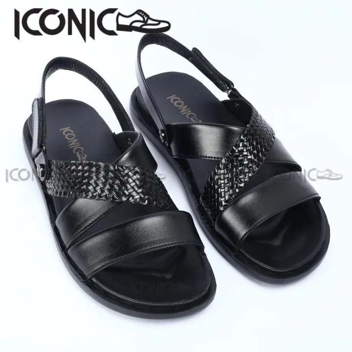 Men's%20Leather%20Sandals%20-%20Men's%20Belt%20Leather%20Sandals%20-%20Iconic%20Shoes%20Black%20Genuine%20Leather%20Man%20Sandal%20-%20Image%205