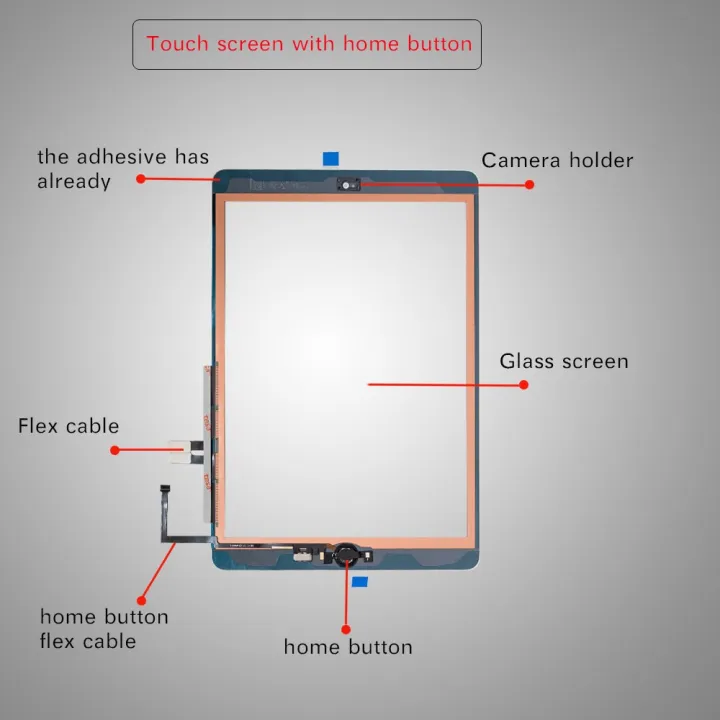 New%20For%20iPad%209.7%20(2018%20Version)%206%206th%20Gen%20A1893%20A1954%20Touch%20Screen%20Digitizer%20Glass%20With%20Home%20Button%20+Tools+Tempered%20Glass%20-%20Image%203