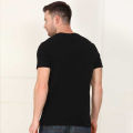 Cotton Short Sleeve T-Shirt For Men - Black. 