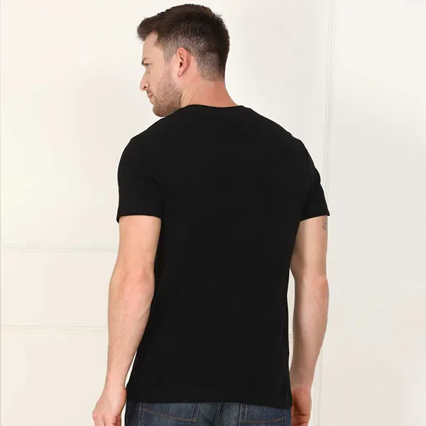 Cotton%20Short%20Sleeve%20T-Shirt%20For%20Men%20-%20Black%20-%20Image%204