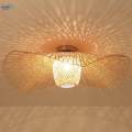 Bamboo Ceiling Light Fixture Lamp E27 Base Rustic for Passway Living Room 65cm. 