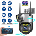 V380 Dual-Lens WIFI IP Camera Outdoor Waterproof 4MP Auto Tracking Color Night Vision Two Way Audio CCTV Camera. 