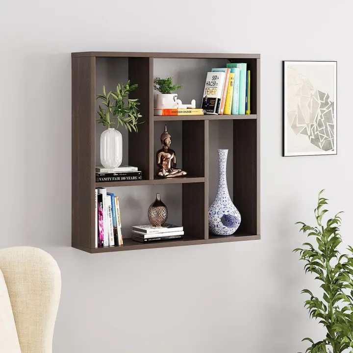 Javis%20Engineered%20Wood%20Wall%20Decor%20Floating%20Shelf,%20Office%20Display%20Rack%20Decorative%20Hall%20D%C3%A9cor%20for%20Living%20Room%20Home%20Furniture%20(Wenge%2024x24")%20-%20Image%202