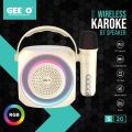 Geeoo S-20 RGB Portable Karaoke Bluetooth Speaker with Wireless Microphone.