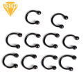 【Pre-order】 10 Pcs Stainless Steel Horseshoe Bar Lip Nose Septum Ear Ring Stud Body Piercing. 
