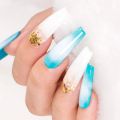 BOZLIN Milky White Top Coat Gel For Gel Nail Polish 7.5ml Russian Self-leveling Nude Color Soak Off Semi Permanent UV Gel.