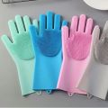 High Quality Silicone Dish Washing Kitchen Hand Gloves (Multicolor) - Hand Gloves - Hand Gloves. 
