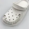 Cute Bear Acrylic croc Chain Pearl jibitz Chain Set for Women DIY Shoe Charms Pin Accessories Decorations. 
