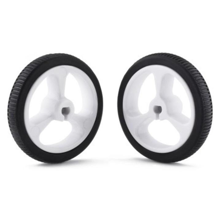 34mm White - ZJ327 D-Axis Tracking Rubber Wheel Pair